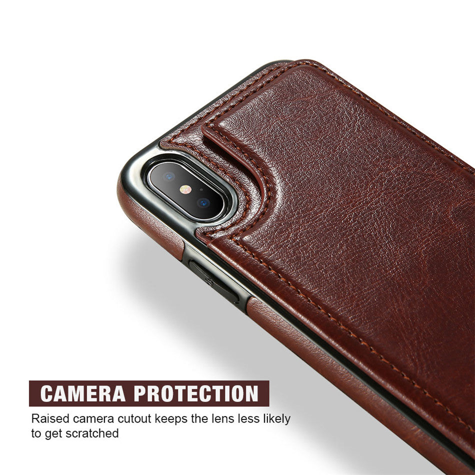 Retro Leather Phone Case and Card Holder