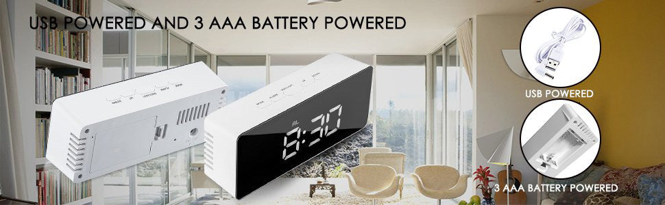 LED Mirror Alarm Clock