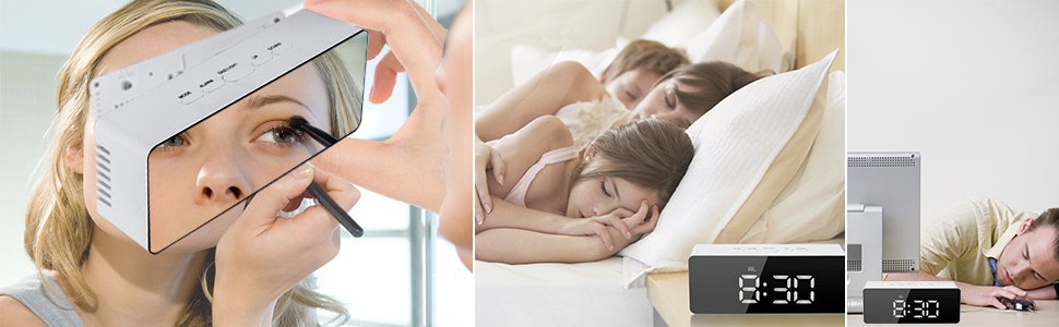 LED Mirror Alarm Clock