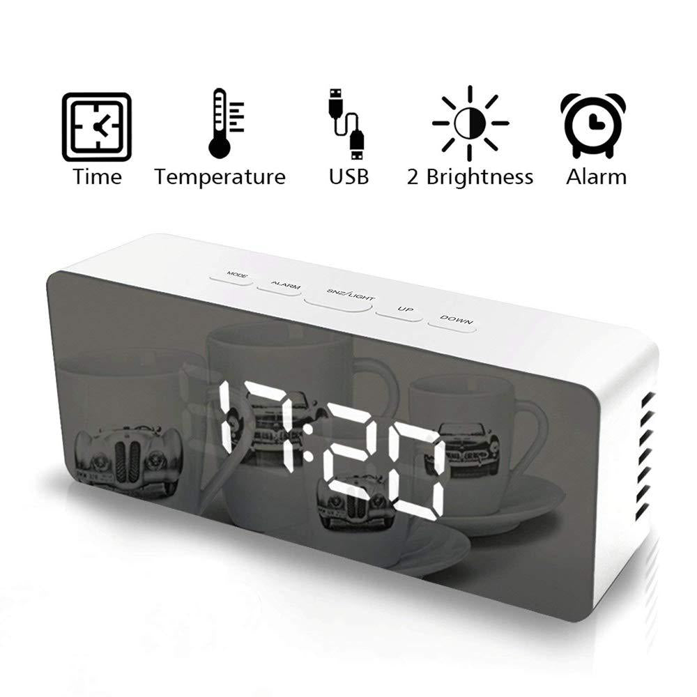 LED Mirror Alarm Clock