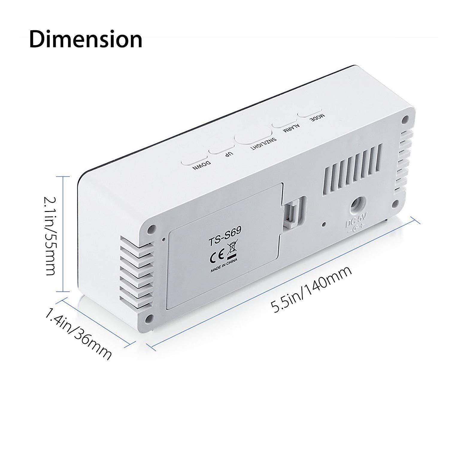 LED Mirror Alarm Clock