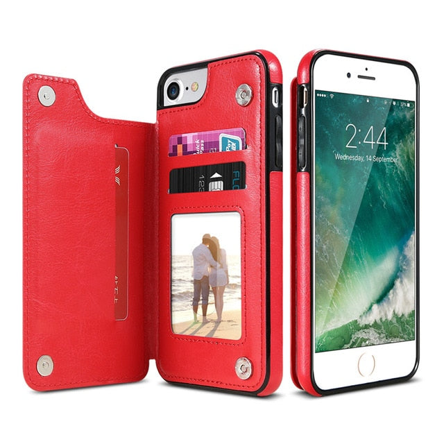 Retro Leather Phone Case and Card Holder