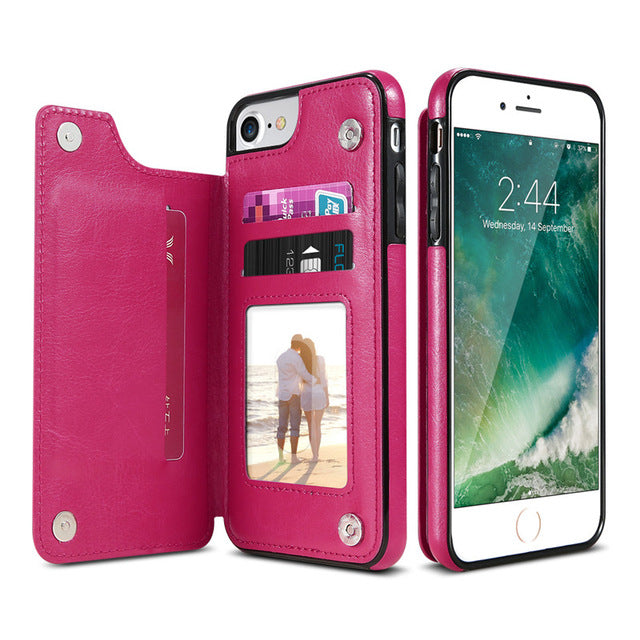 Retro Leather Phone Case and Card Holder