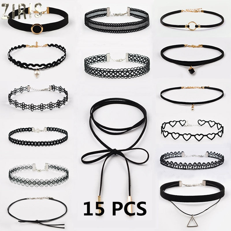 Stylish Choker Necklace (15 pcs)