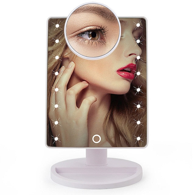 22 LED Lights Touch Screen Makeup Mirror