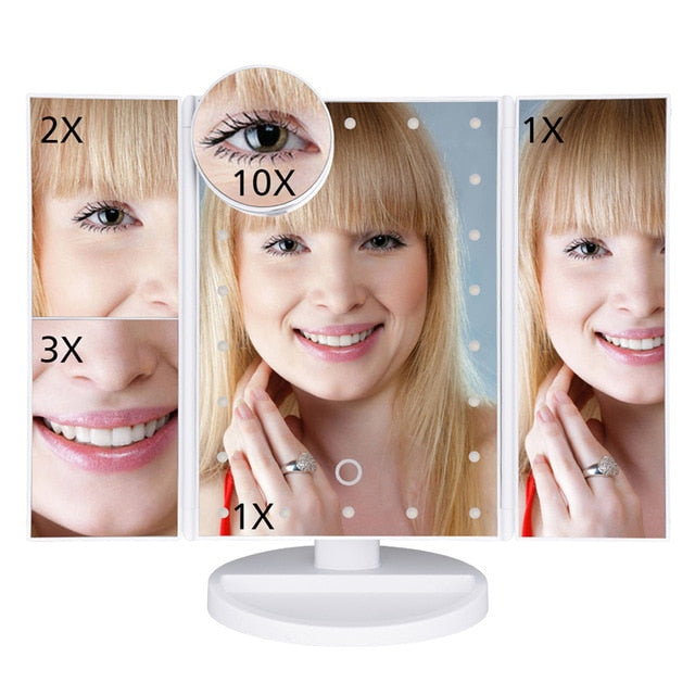 22 LED Lights Touch Screen Makeup Mirror